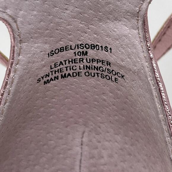 Steven Madden Isobel Sandals Size 10M Pink Metallic Clear Lucite Wedge NEW - Picture 3 of 14